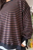 Sunday Morning Chill Sweatshirt Black & Chestnut